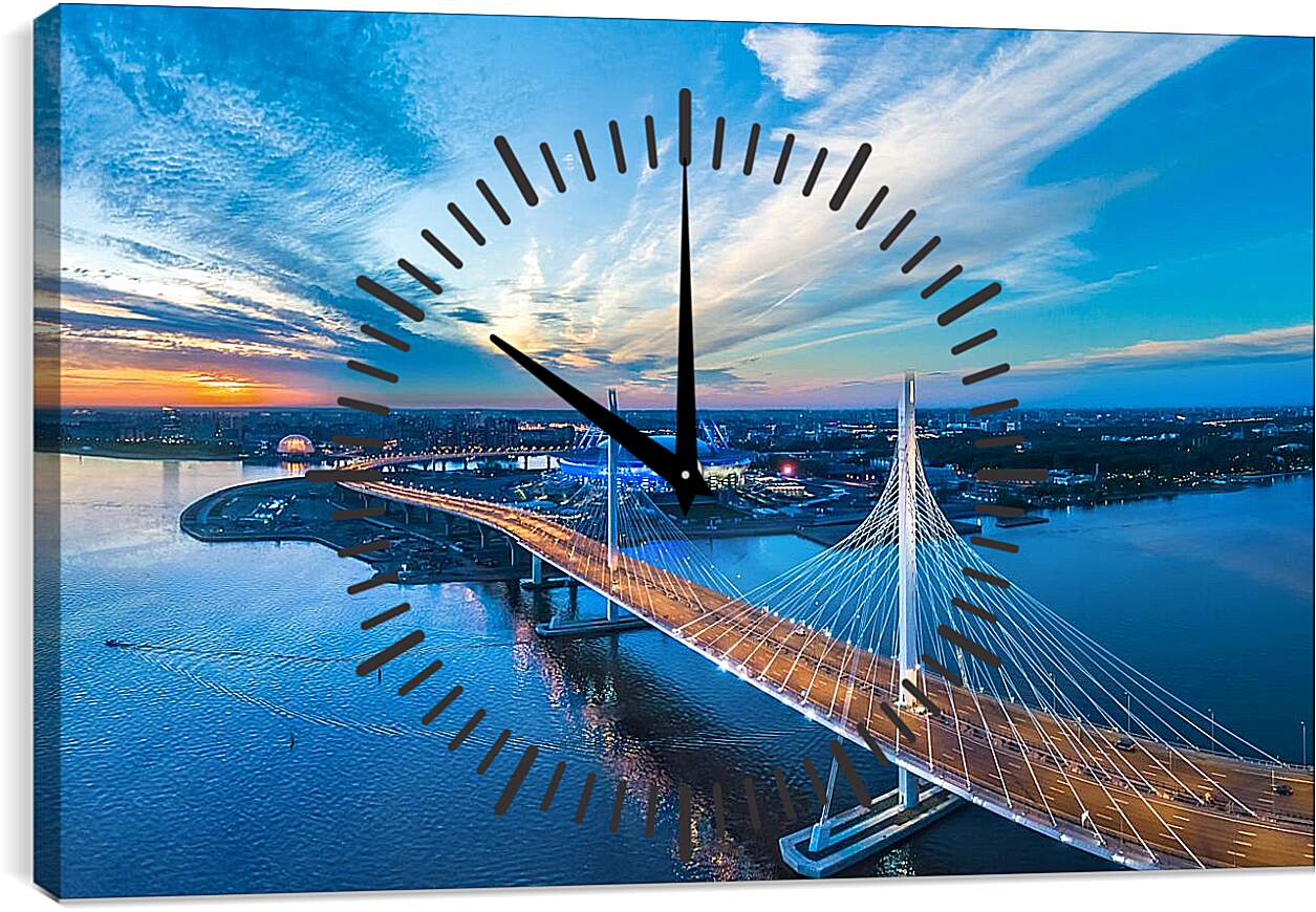 Часы картина - Панорама Санкт-Петербурга