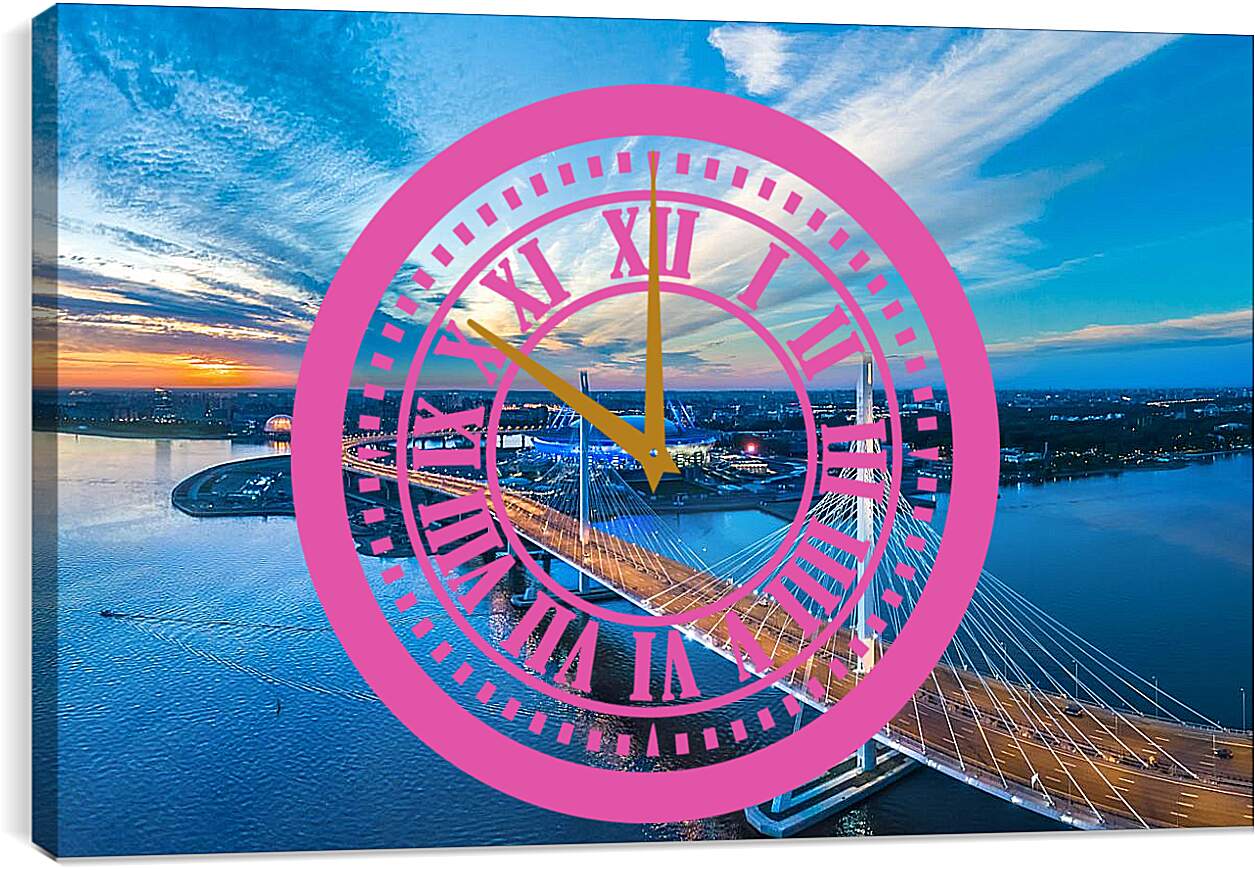 Часы картина - Панорама Санкт-Петербурга