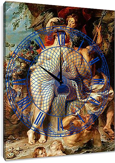 Часы картина - Союз Земли и Воды. Питер Пауль Рубенс