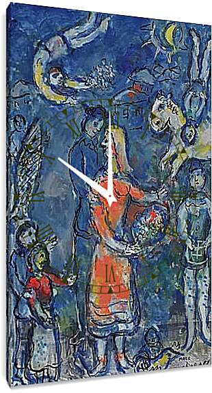 Часы картина - AUTOUR DU COUPLE 1975-78. (Волшебная флейта) Марк Шагал