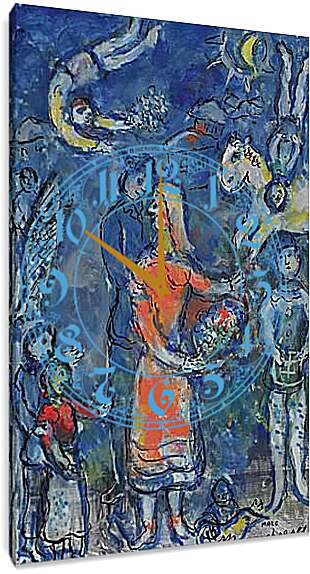Часы картина - AUTOUR DU COUPLE 1975-78. (Волшебная флейта) Марк Шагал