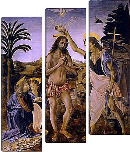 Модульная картина - Крещение Христа. Леонардо да Винчи