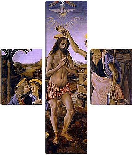 Модульная картина - Крещение Христа. Леонардо да Винчи