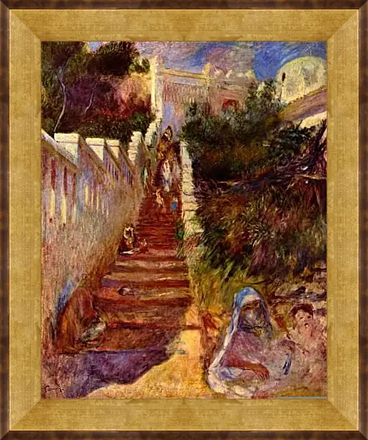 Картина в раме - Treppe in Algier. Пьер Огюст Ренуар