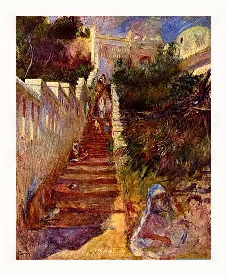 Картина в раме - Treppe in Algier. Пьер Огюст Ренуар