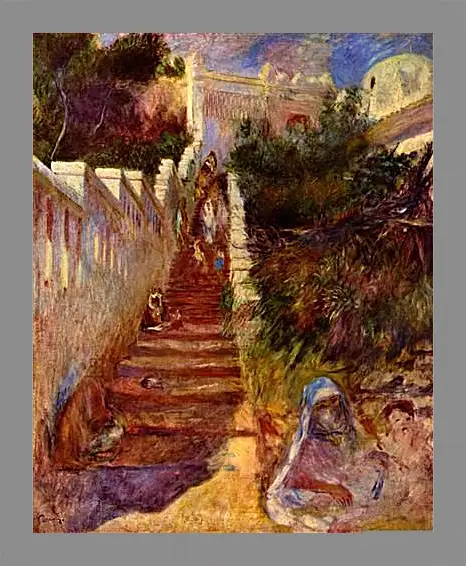 Картина в раме - Treppe in Algier. Пьер Огюст Ренуар