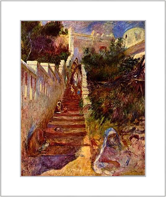 Картина в раме - Treppe in Algier. Пьер Огюст Ренуар