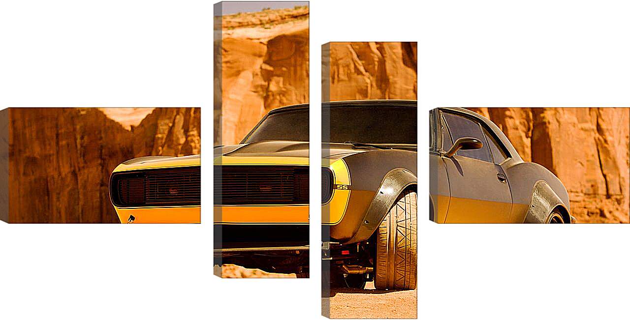 Модульная картина - Машина в каньоне