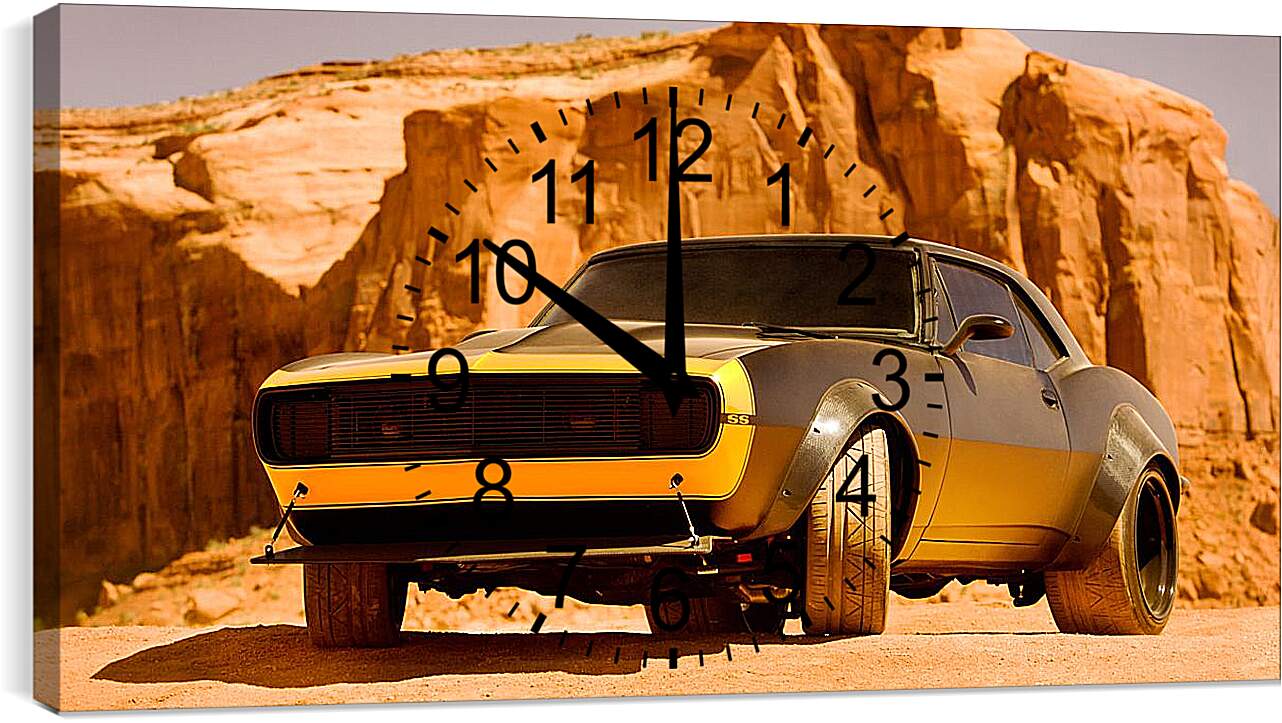 Часы картина - Машина в каньоне