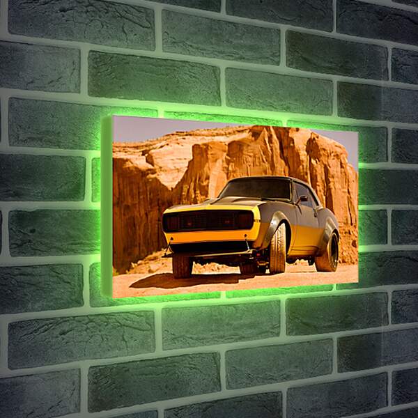 Лайтбокс световая панель - Машина в каньоне