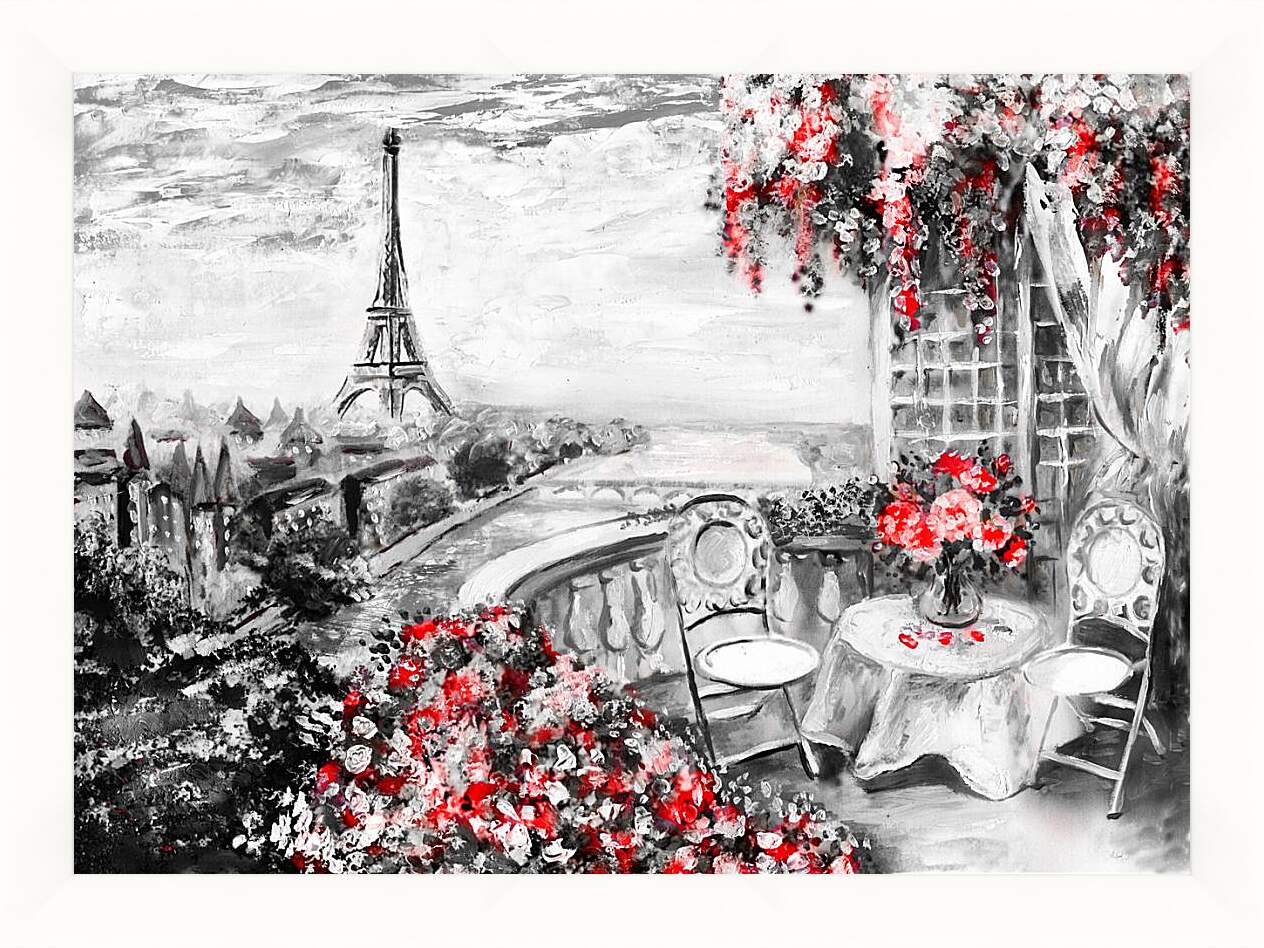 Картина в раме - Пейзаж Парижа