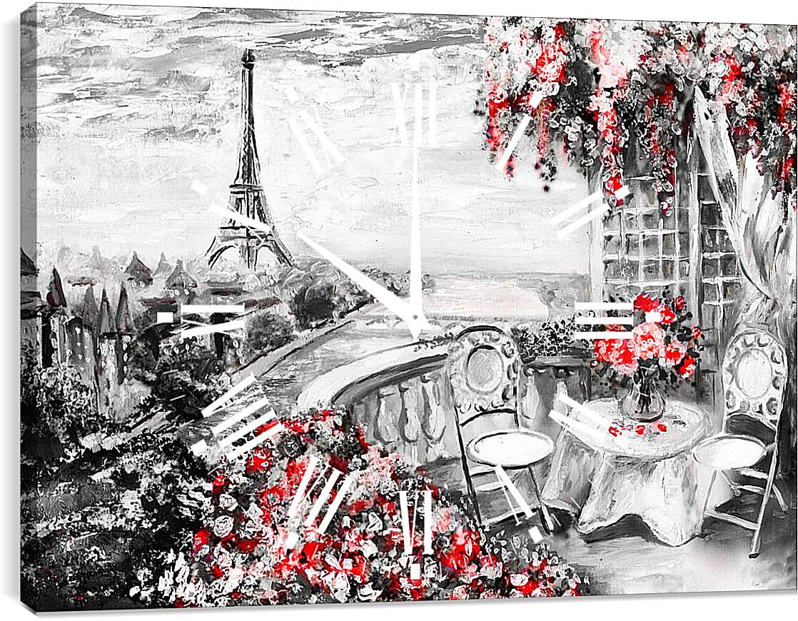 Часы картина - Пейзаж Парижа