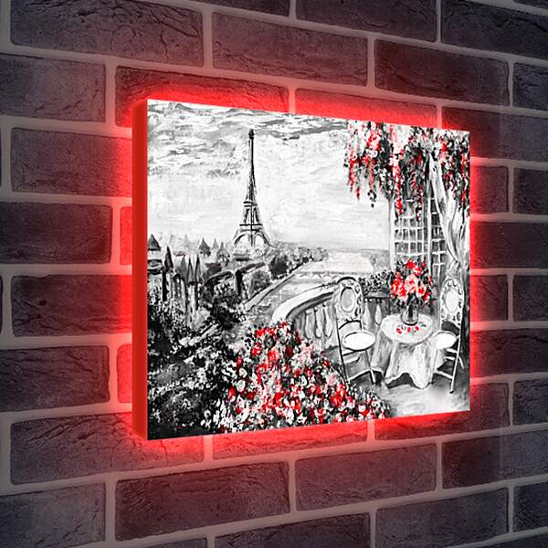 Лайтбокс световая панель - Пейзаж Парижа