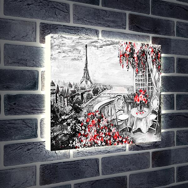 Лайтбокс световая панель - Пейзаж Парижа