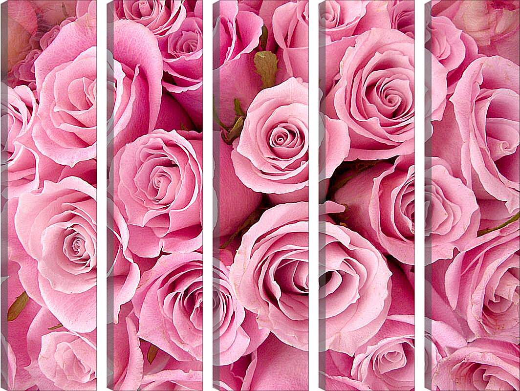 Модульная картина - Букет розовых роз