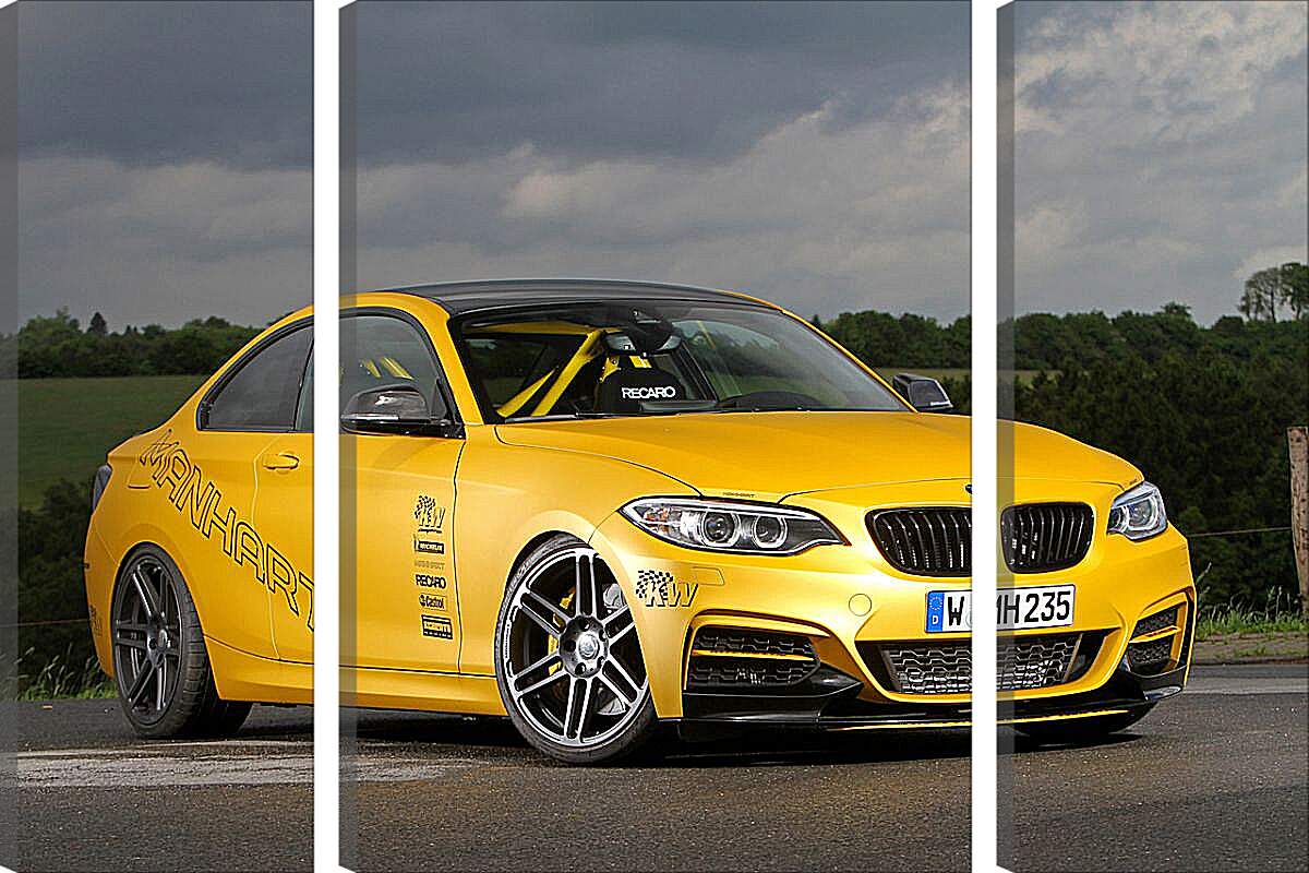 Модульная картина - Желтая BMW