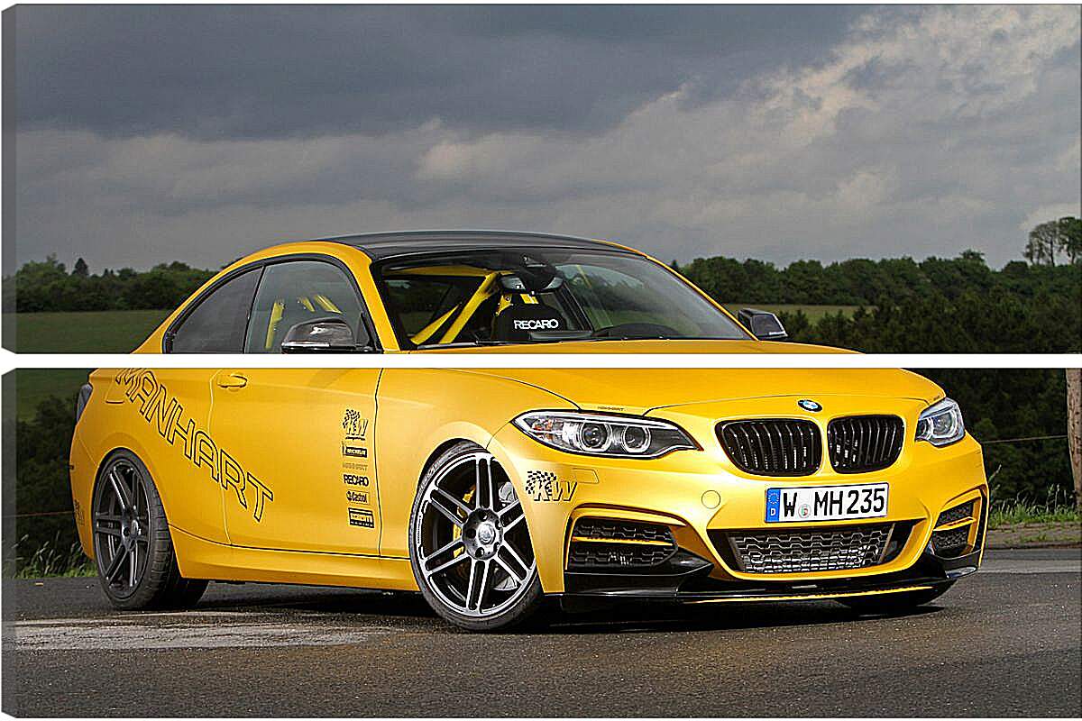 Модульная картина - Желтая BMW