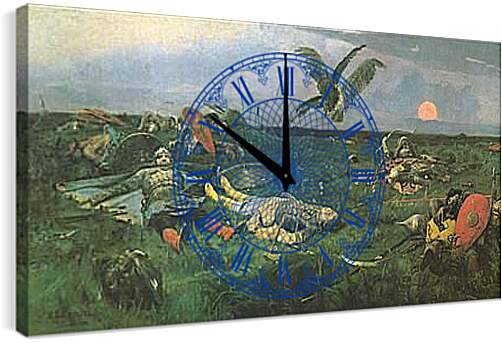 Часы картина - После побоища Игоря Святославовича. Виктор Васнецов
