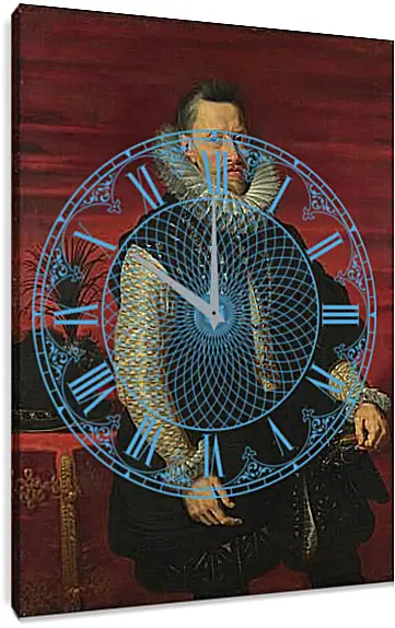 Часы картина - Portrait of the Archduke Albert. Питер Пауль Рубенс