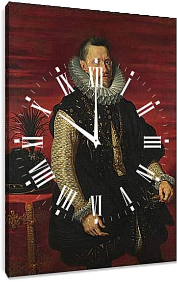 Часы картина - Portrait of the Archduke Albert. Питер Пауль Рубенс