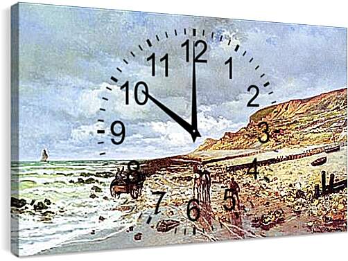 Часы картина - Pointe de Le Havre at Low Tide. Клод Моне