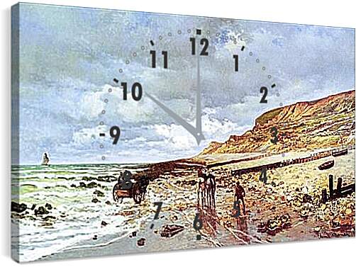 Часы картина - Pointe de Le Havre at Low Tide. Клод Моне