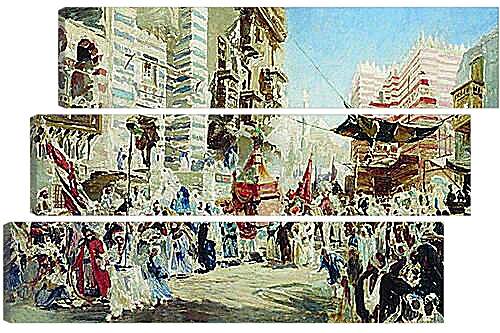 Модульная картина - Эскиз к картине Перенесение священного ковра из Мекки в Каир. Маковский Константин
