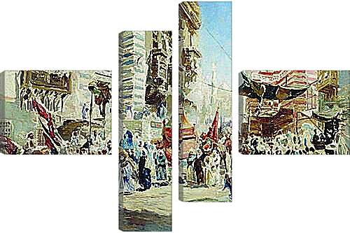 Модульная картина - Эскиз к картине Перенесение священного ковра из Мекки в Каир. Маковский Константин