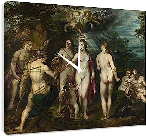 Часы картина - The Judgement of Paris (1). Питер Пауль Рубенс