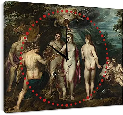 Часы картина - The Judgement of Paris (1). Питер Пауль Рубенс