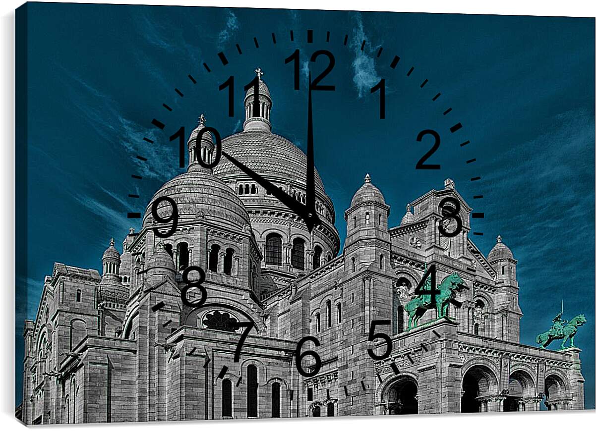 Часы картина - Собор в Париже