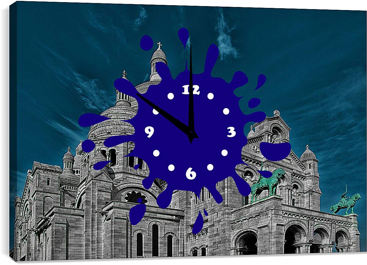 Часы картина - Собор в Париже