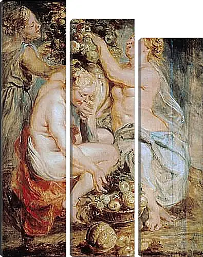 Модульная картина - Ceres and Two Nymphs with a Cornucopia. Питер Пауль Рубенс