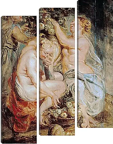 Модульная картина - Ceres and Two Nymphs with a Cornucopia. Питер Пауль Рубенс