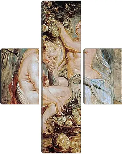 Модульная картина - Ceres and Two Nymphs with a Cornucopia. Питер Пауль Рубенс