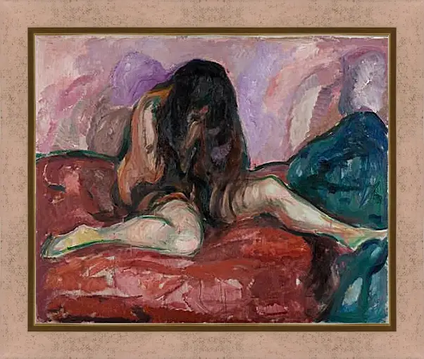 Картина в раме - Weeping Nude. Эдвард Мунк