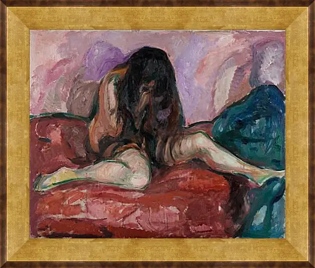 Картина в раме - Weeping Nude. Эдвард Мунк