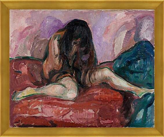 Картина в раме - Weeping Nude. Эдвард Мунк