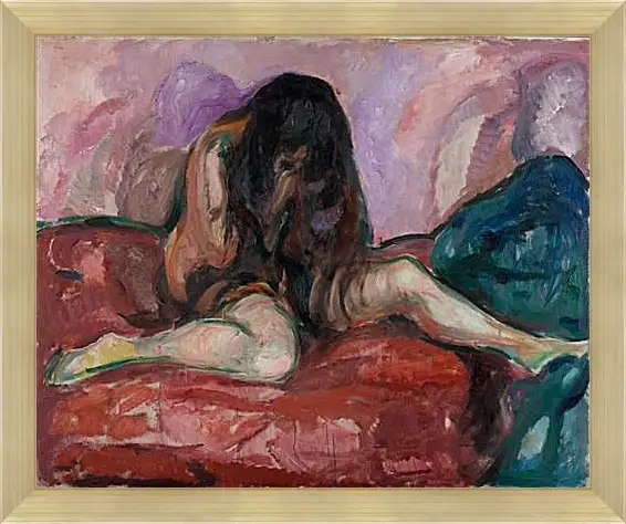 Картина в раме - Weeping Nude. Эдвард Мунк