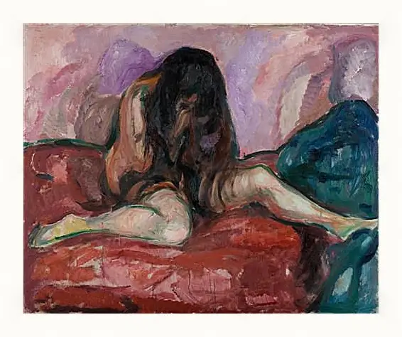 Картина в раме - Weeping Nude. Эдвард Мунк