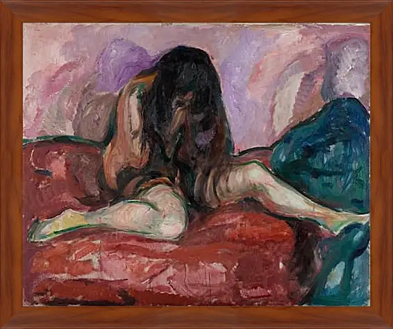 Картина в раме - Weeping Nude. Эдвард Мунк