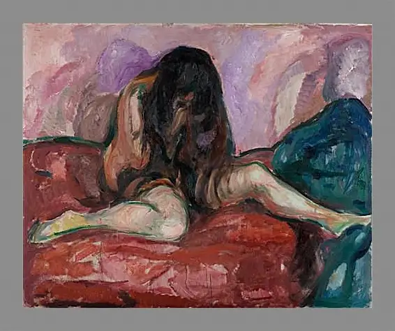 Картина в раме - Weeping Nude. Эдвард Мунк