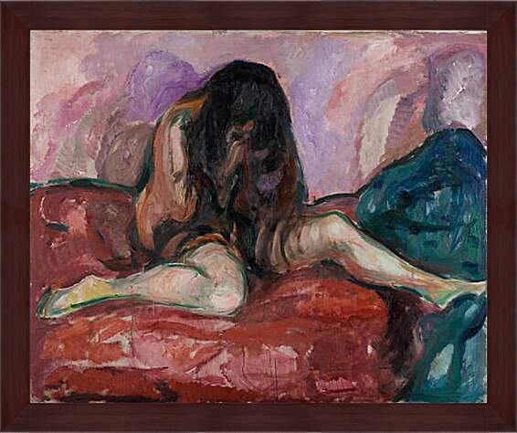 Картина в раме - Weeping Nude. Эдвард Мунк