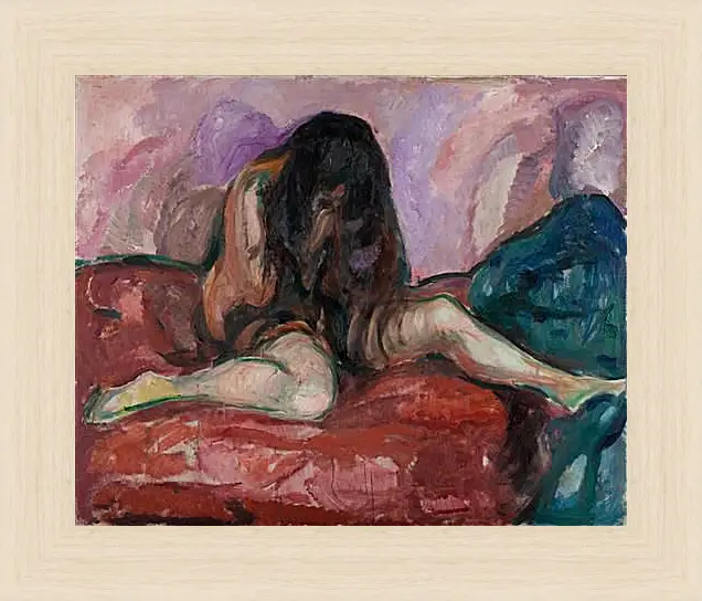 Картина в раме - Weeping Nude. Эдвард Мунк