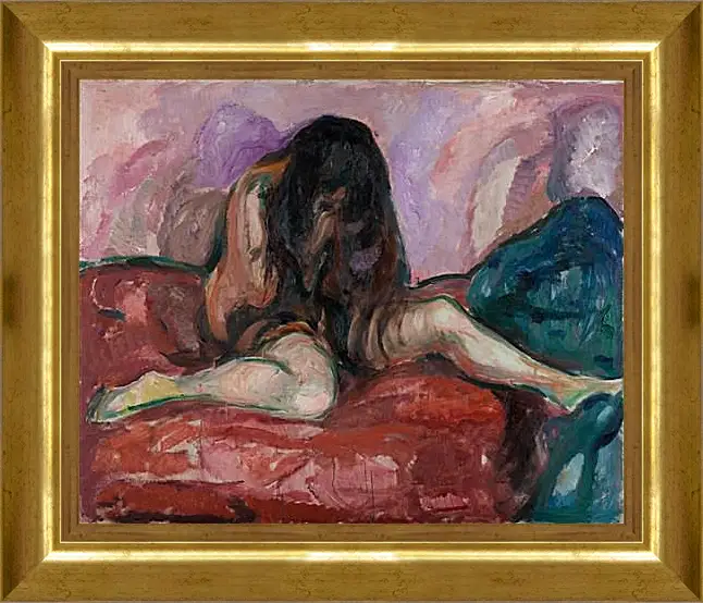 Картина в раме - Weeping Nude. Эдвард Мунк