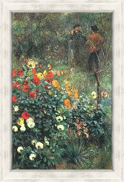 Картина в раме - The Garden in the Rue Cortot at Montmartre. Пьер Огюст Ренуар