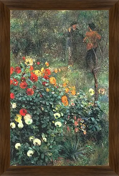 Картина в раме - The Garden in the Rue Cortot at Montmartre. Пьер Огюст Ренуар