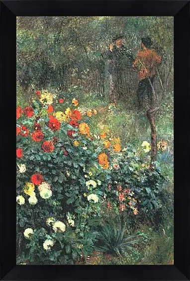 Картина в раме - The Garden in the Rue Cortot at Montmartre. Пьер Огюст Ренуар