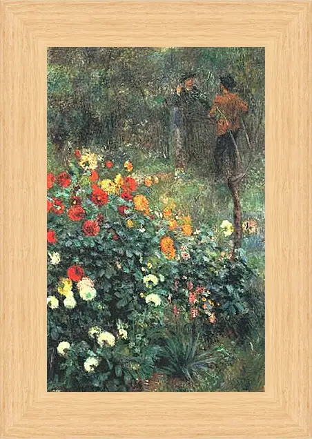Картина в раме - The Garden in the Rue Cortot at Montmartre. Пьер Огюст Ренуар