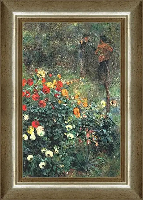 Картина в раме - The Garden in the Rue Cortot at Montmartre. Пьер Огюст Ренуар